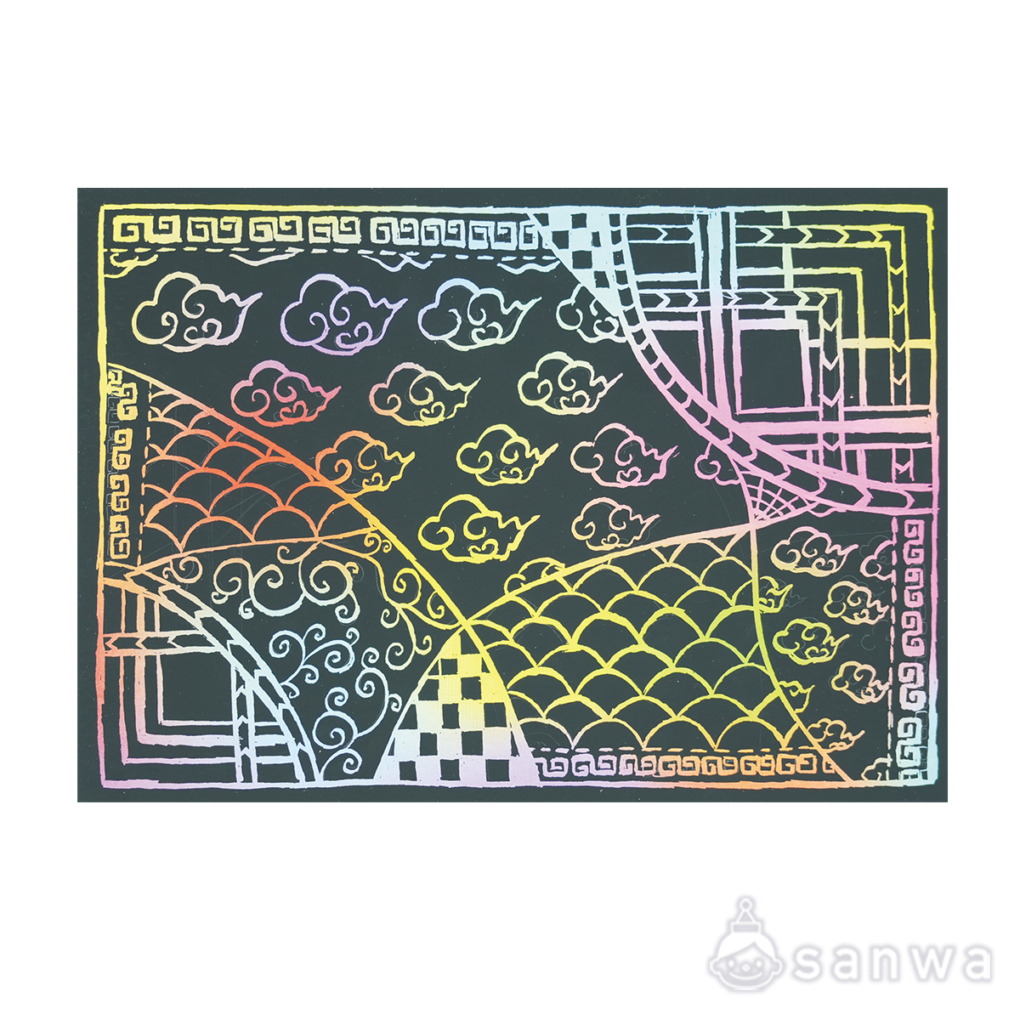 カラフルな手描きイラスト 削るときれいな色が出る！】NEWカラフルスクラッチ 【6種】 | 教材商品