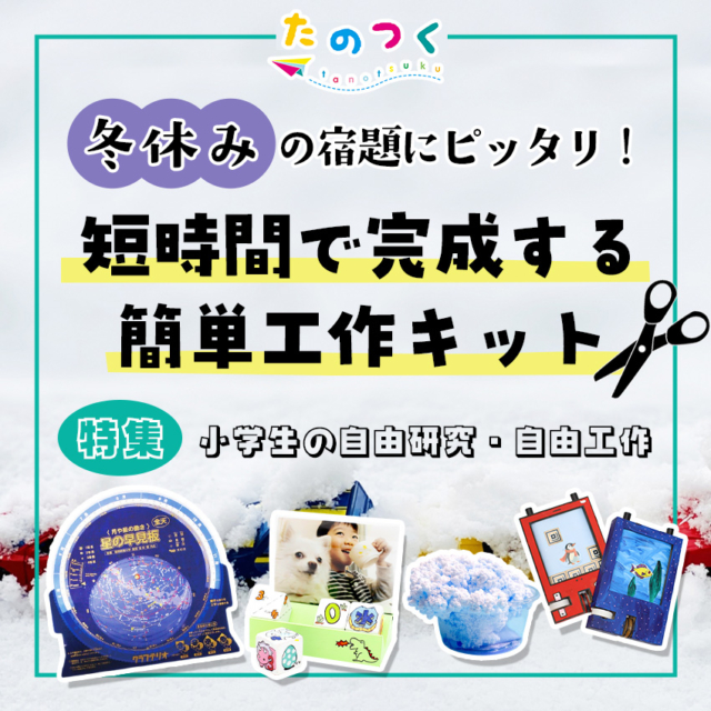 冬休みの宿題にピッタリ！短時間で完成する簡単工作キット【小学生の冬休み自由研究・自由工作 特集】