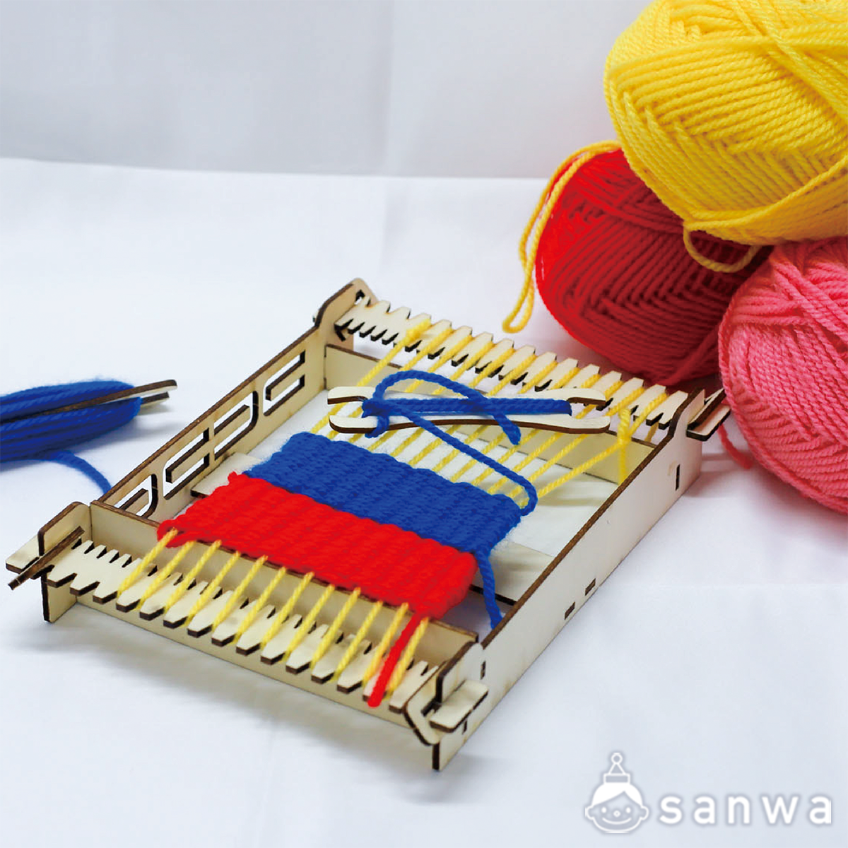 【新商品】自分で作る はたおり機【遊んで学べる】 遊び方画像
