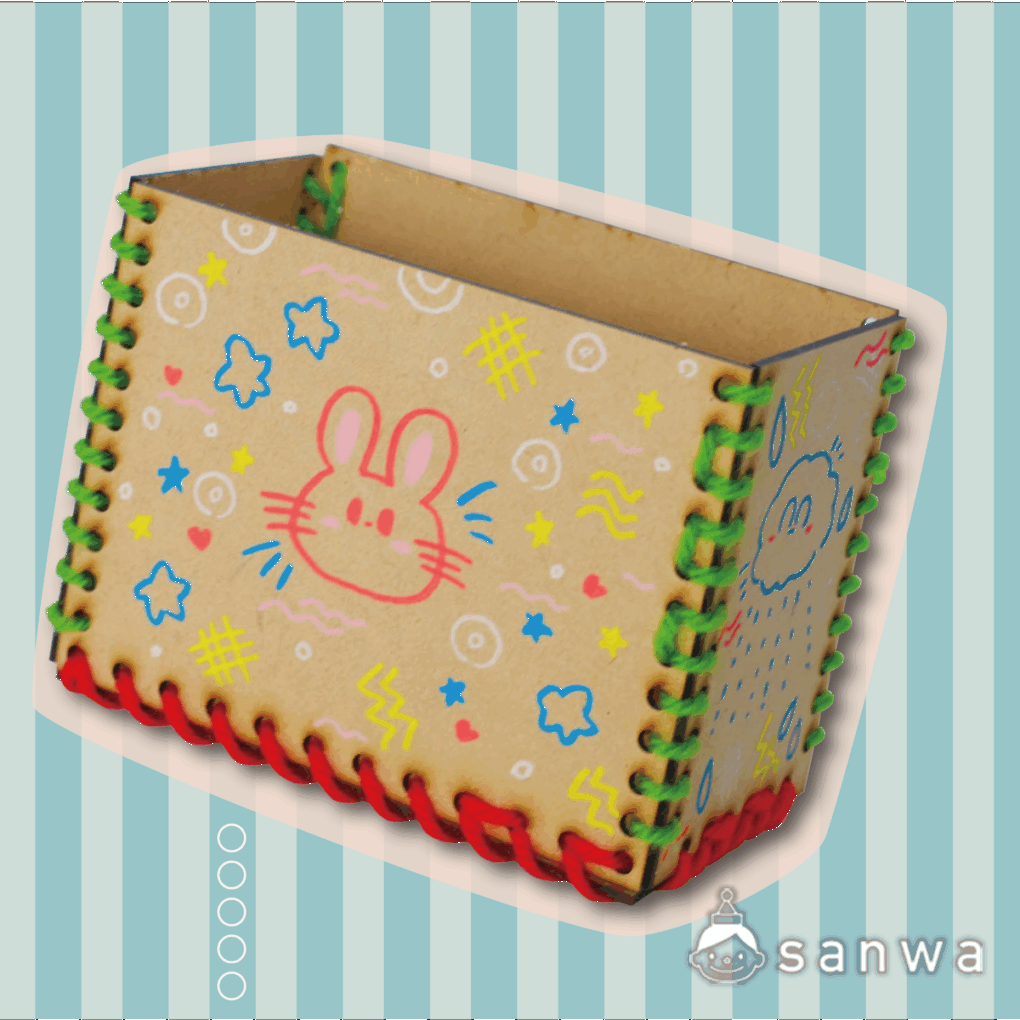 【実用性抜群】縫って作る木製ボックス【知育になる】の商品スライド画像2
