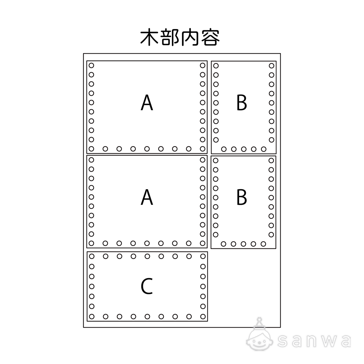 【実用性抜群】縫って作る木製ボックス【知育になる】 セット内容画像