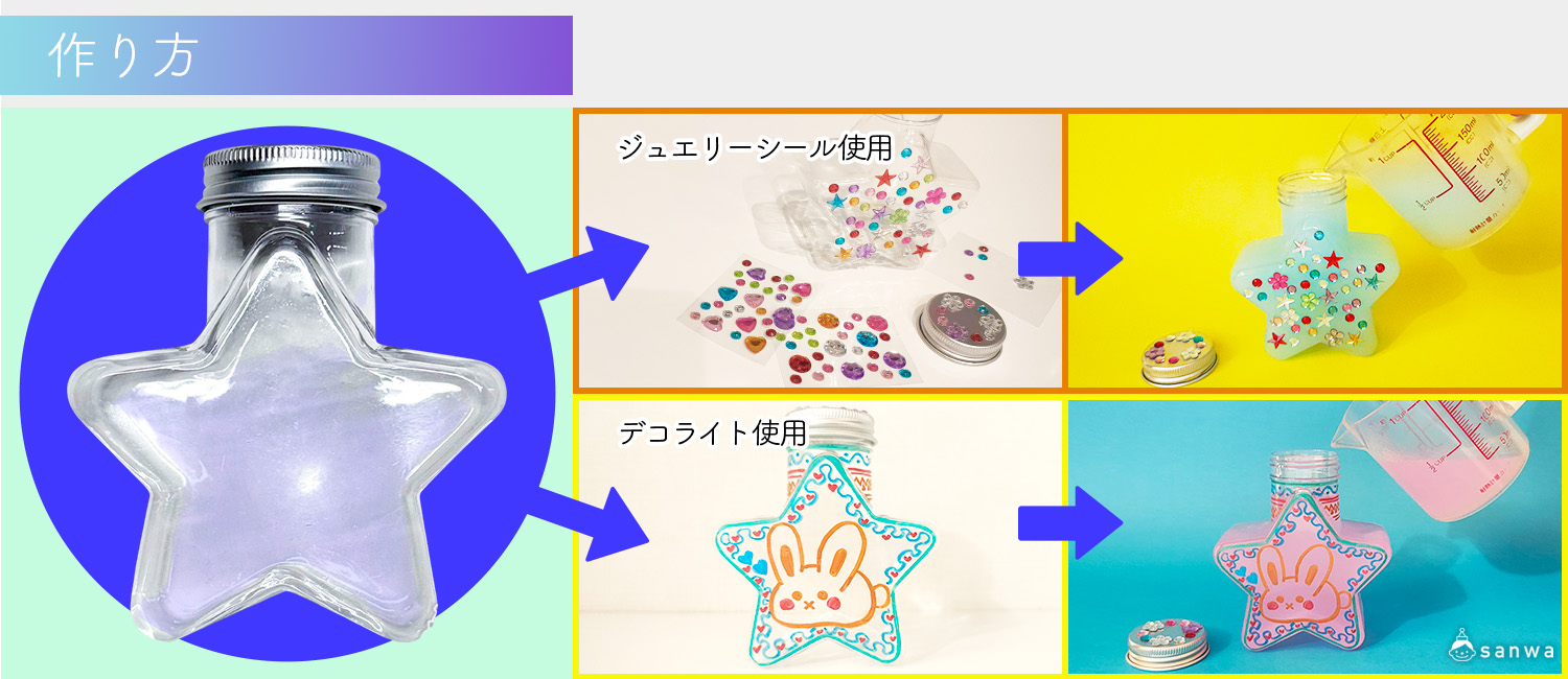 【イースター工作】「イースター・スターボトル」ワークショップ【透明ボトル 大】 作り方画像