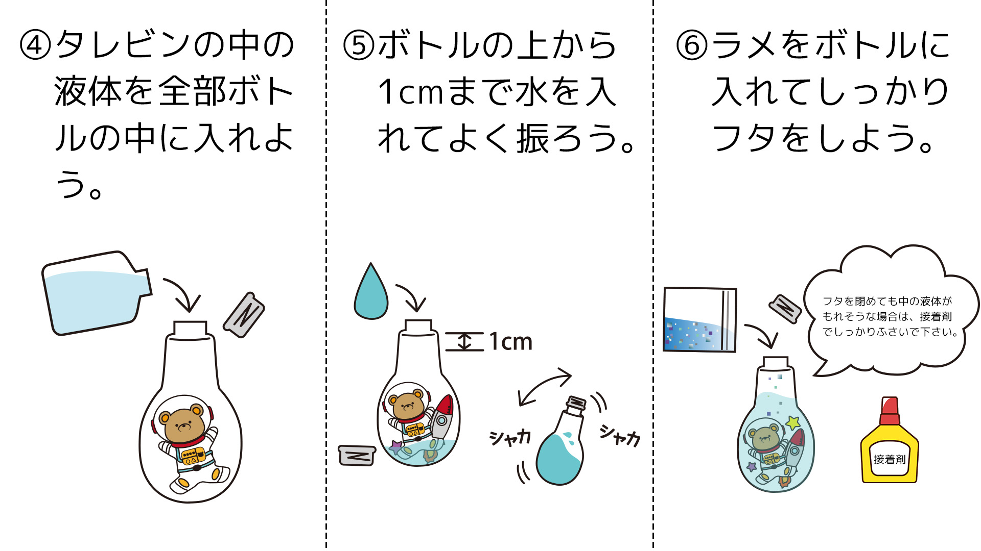 【夏休み工作】手作り！ぬり絵スノードーム宇宙イベントキット 作り方画像