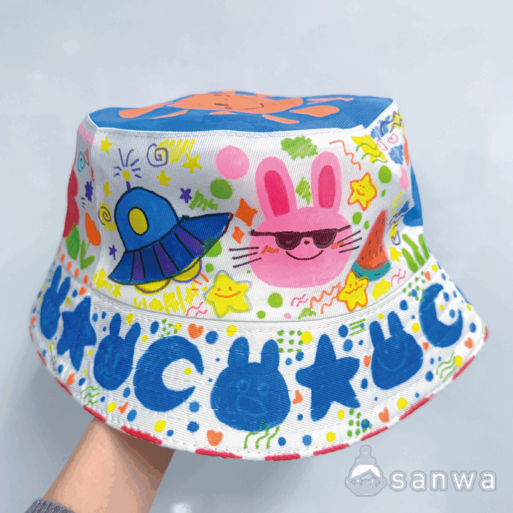 【新商品】おえかきバケットハット【熱中症対策】の商品スライド画像6