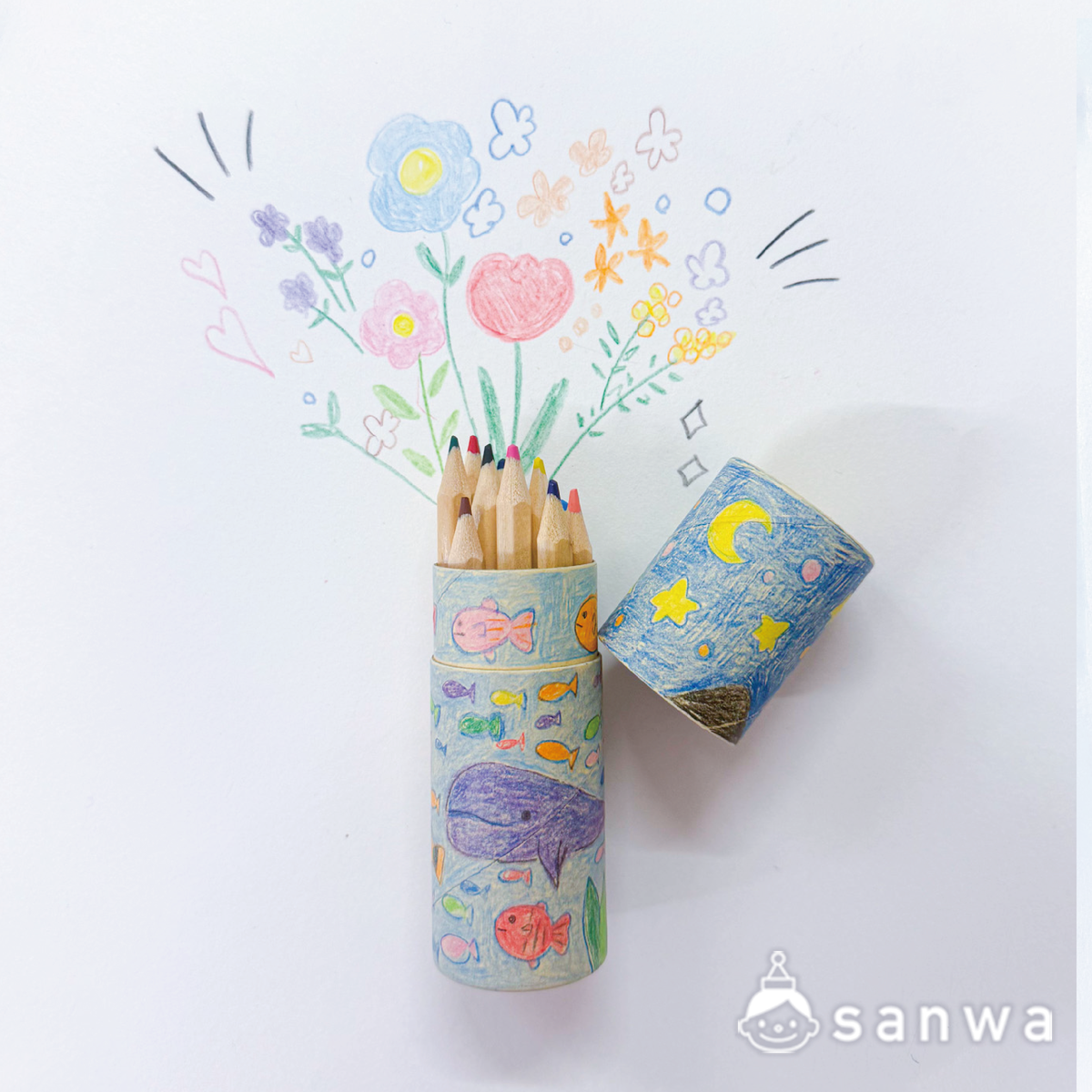 【新商品】おえかき色鉛筆【かんたん工作】