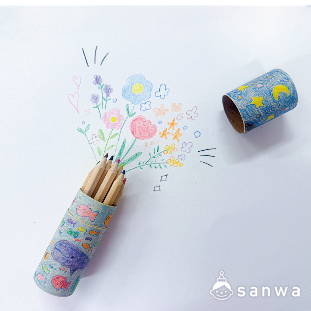 【新商品】おえかき色鉛筆【かんたん工作】 作り方画像